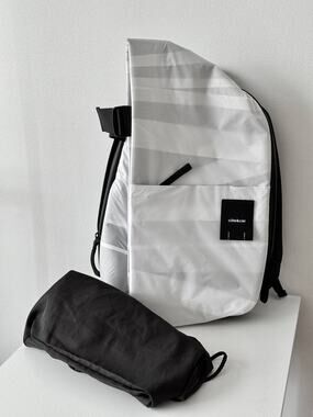 Cote and Ciel White Layered Isar Backpack Technical Ripstop